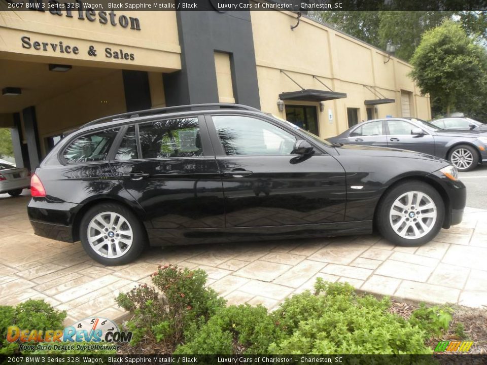 2007 BMW 3 Series 328i Wagon Black Sapphire Metallic / Black Photo #2