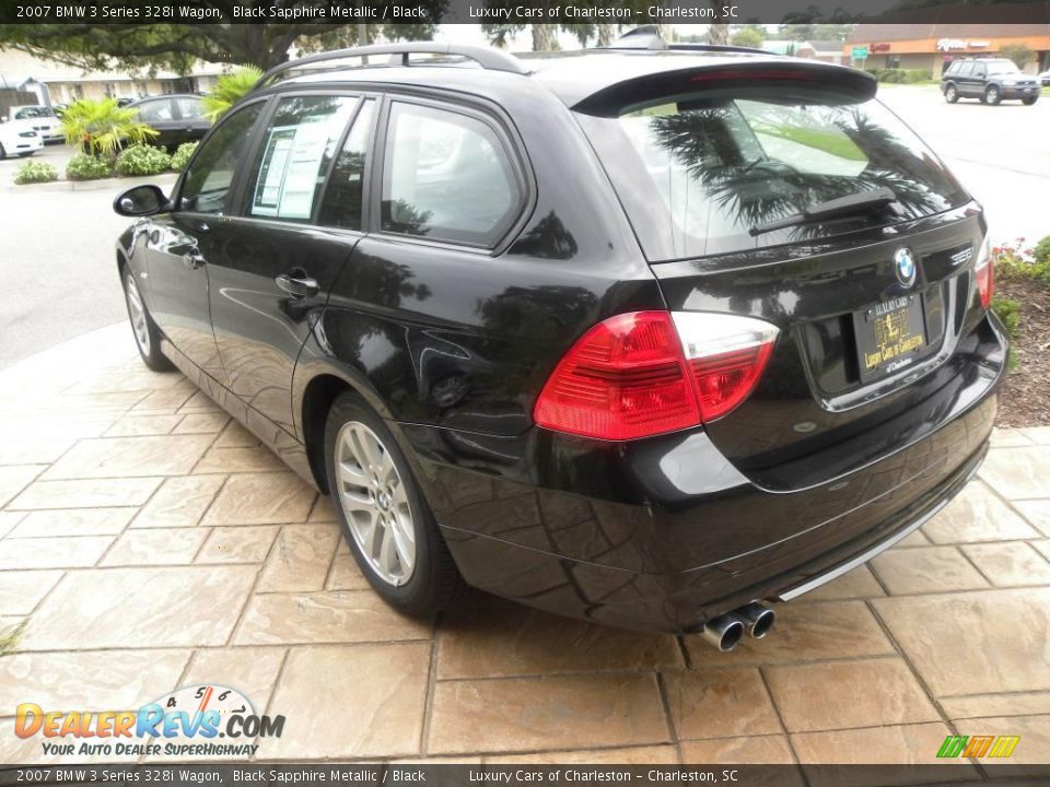 2007 BMW 3 Series 328i Wagon Black Sapphire Metallic / Black Photo #15