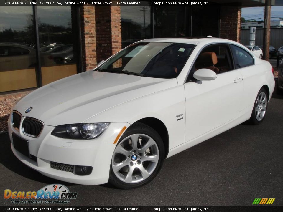 2009 BMW 3 Series 335xi Coupe Alpine White / Saddle Brown Dakota Leather Photo #1