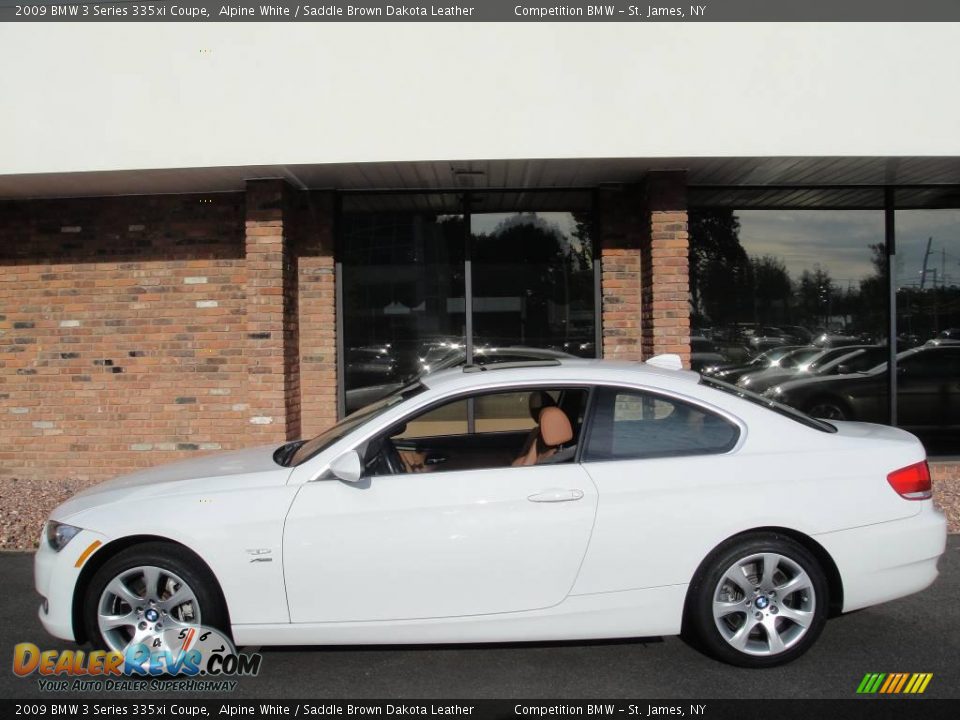 2009 BMW 3 Series 335xi Coupe Alpine White / Saddle Brown Dakota Leather Photo #3