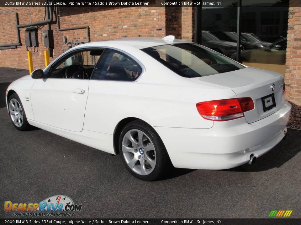 2009 BMW 3 Series 335xi Coupe Alpine White / Saddle Brown Dakota Leather Photo #4