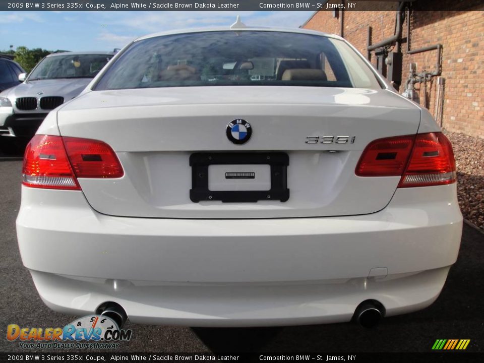 2009 BMW 3 Series 335xi Coupe Alpine White / Saddle Brown Dakota Leather Photo #5