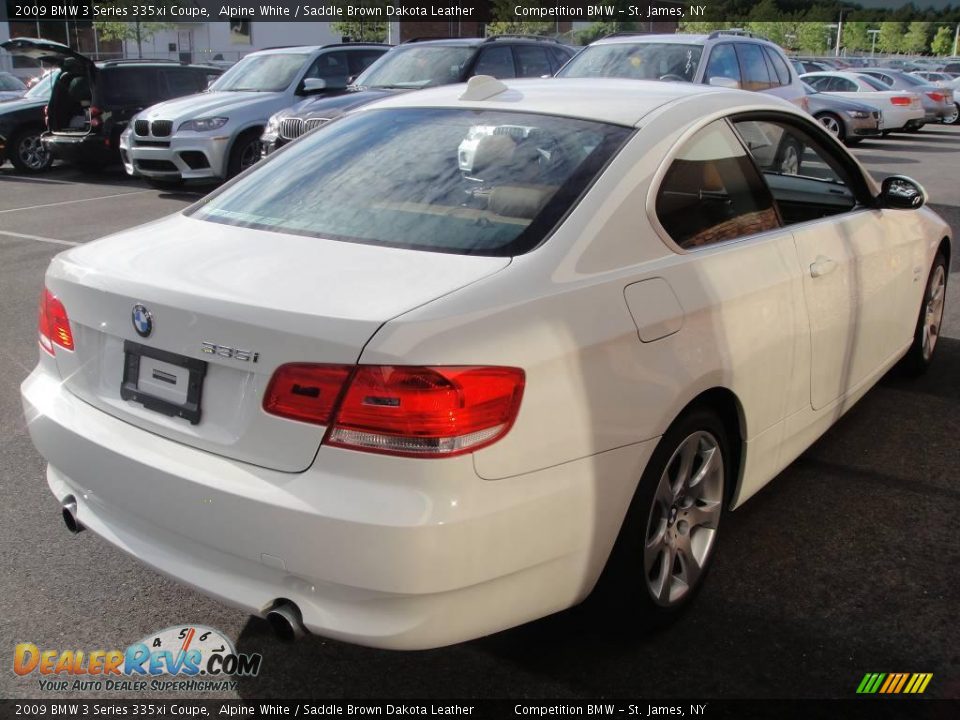 2009 BMW 3 Series 335xi Coupe Alpine White / Saddle Brown Dakota Leather Photo #6