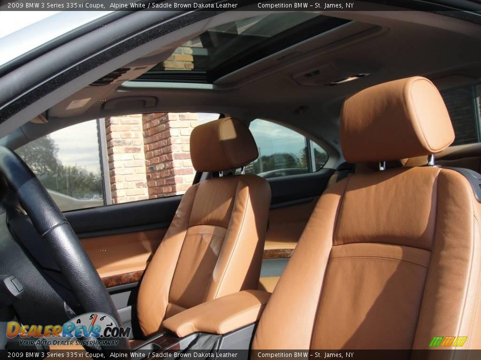 2009 BMW 3 Series 335xi Coupe Alpine White / Saddle Brown Dakota Leather Photo #9