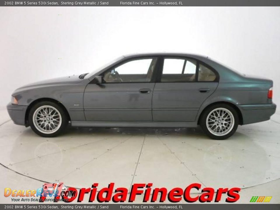 2002 BMW 5 Series 530i Sedan Sterling Grey Metallic / Sand Photo #3