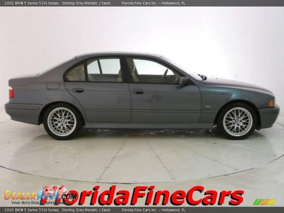2002 BMW 5 Series 530i Sedan Sterling Grey Metallic / Sand Photo #4