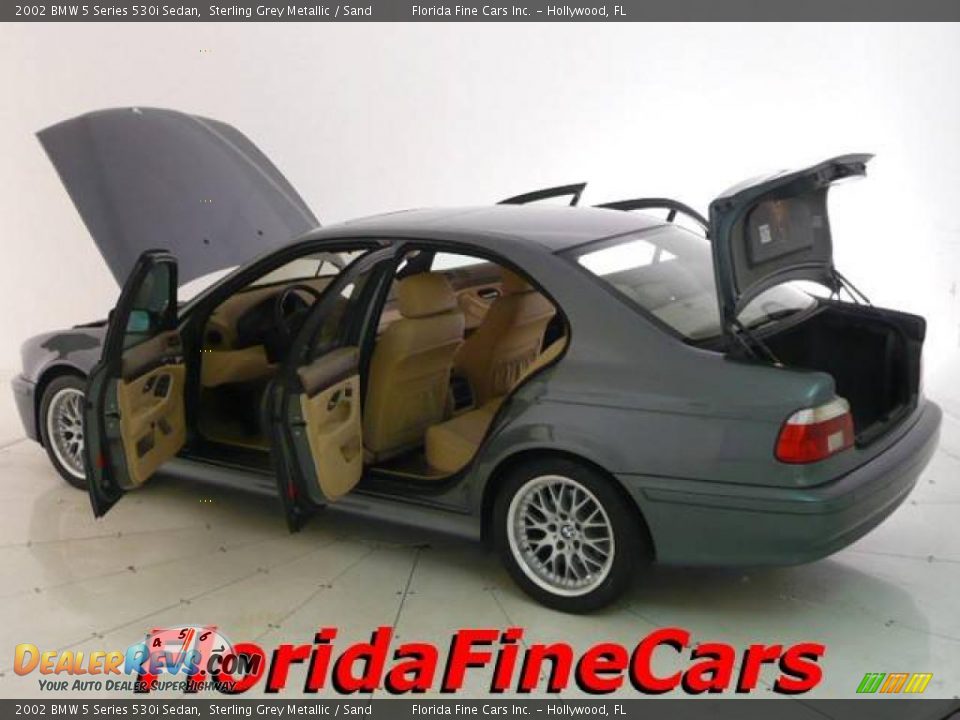 2002 BMW 5 Series 530i Sedan Sterling Grey Metallic / Sand Photo #7