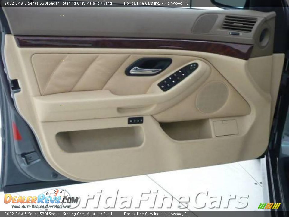 2002 BMW 5 Series 530i Sedan Sterling Grey Metallic / Sand Photo #11