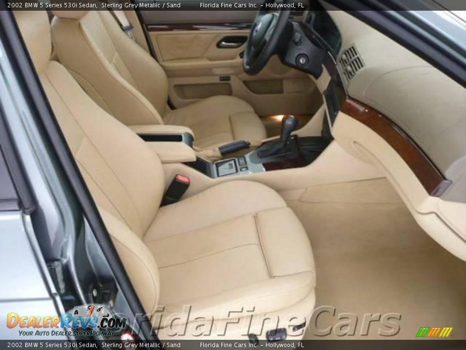 2002 BMW 5 Series 530i Sedan Sterling Grey Metallic / Sand Photo #13