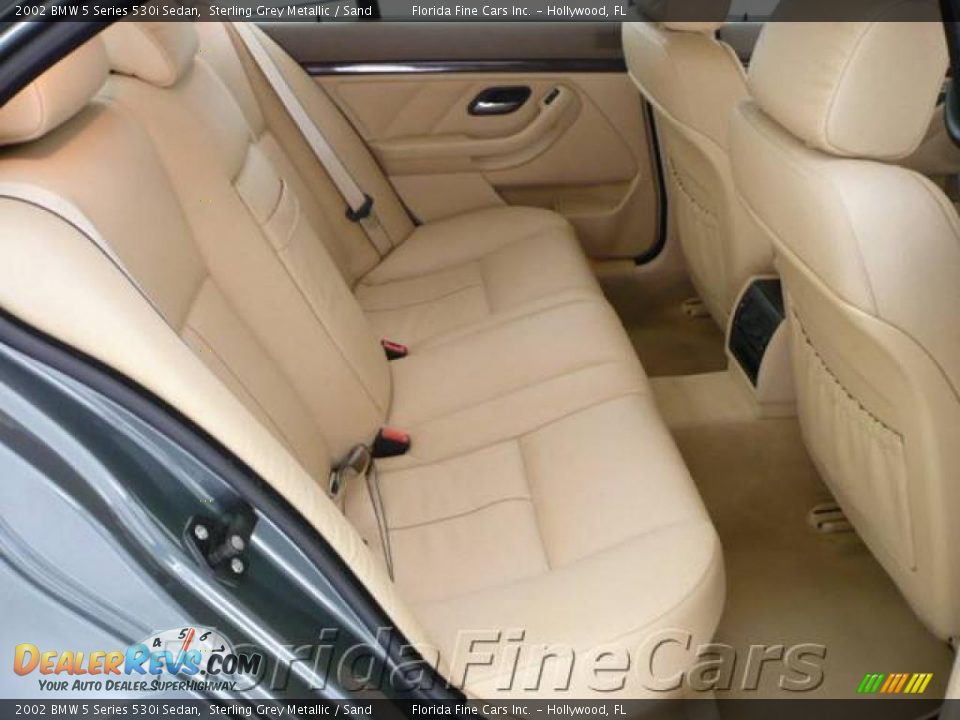 2002 BMW 5 Series 530i Sedan Sterling Grey Metallic / Sand Photo #15