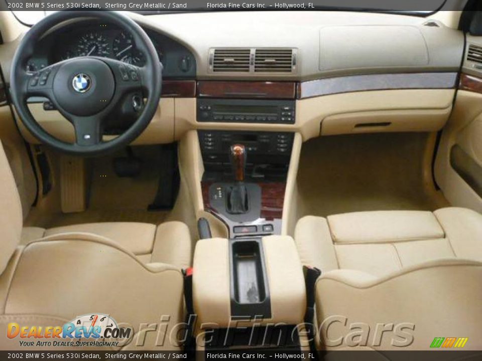 2002 BMW 5 Series 530i Sedan Sterling Grey Metallic / Sand Photo #16