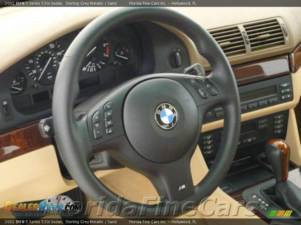 2002 BMW 5 Series 530i Sedan Sterling Grey Metallic / Sand Photo #17