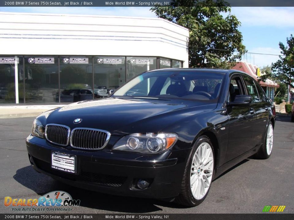 2008 BMW 7 Series 750i Sedan Jet Black / Black Photo #1