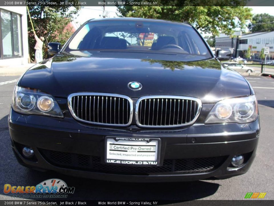 2008 BMW 7 Series 750i Sedan Jet Black / Black Photo #2
