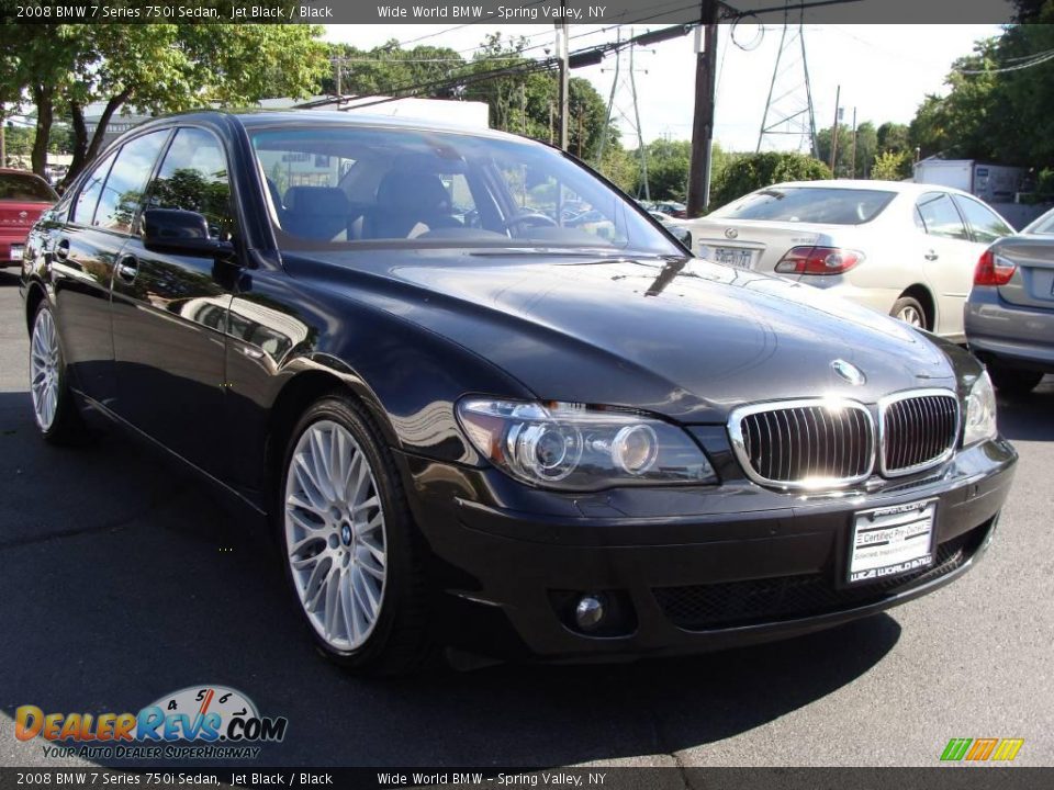 2008 BMW 7 Series 750i Sedan Jet Black / Black Photo #3