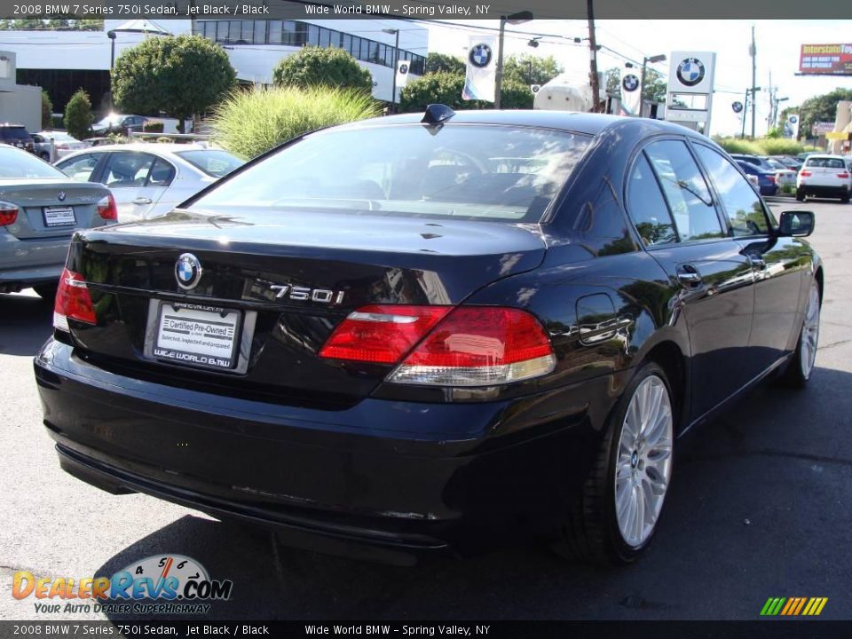 2008 BMW 7 Series 750i Sedan Jet Black / Black Photo #4