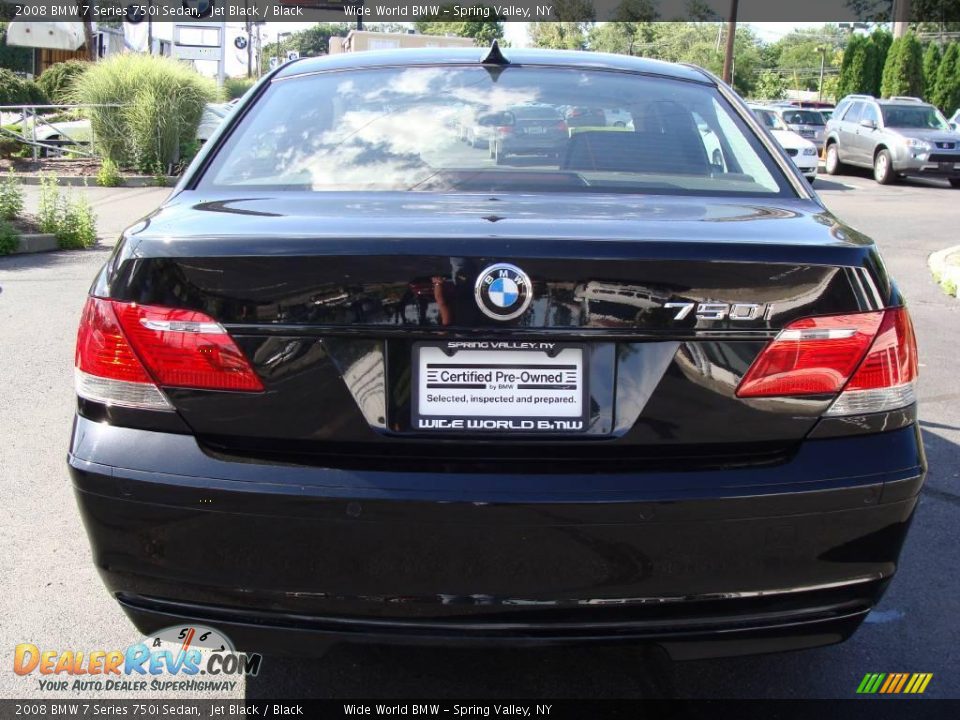 2008 BMW 7 Series 750i Sedan Jet Black / Black Photo #5
