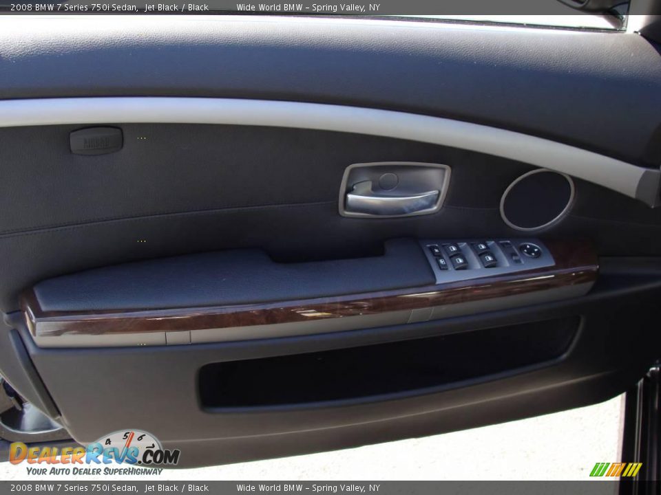 2008 BMW 7 Series 750i Sedan Jet Black / Black Photo #6