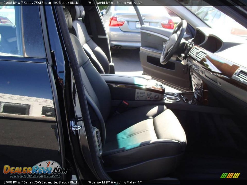2008 BMW 7 Series 750i Sedan Jet Black / Black Photo #8
