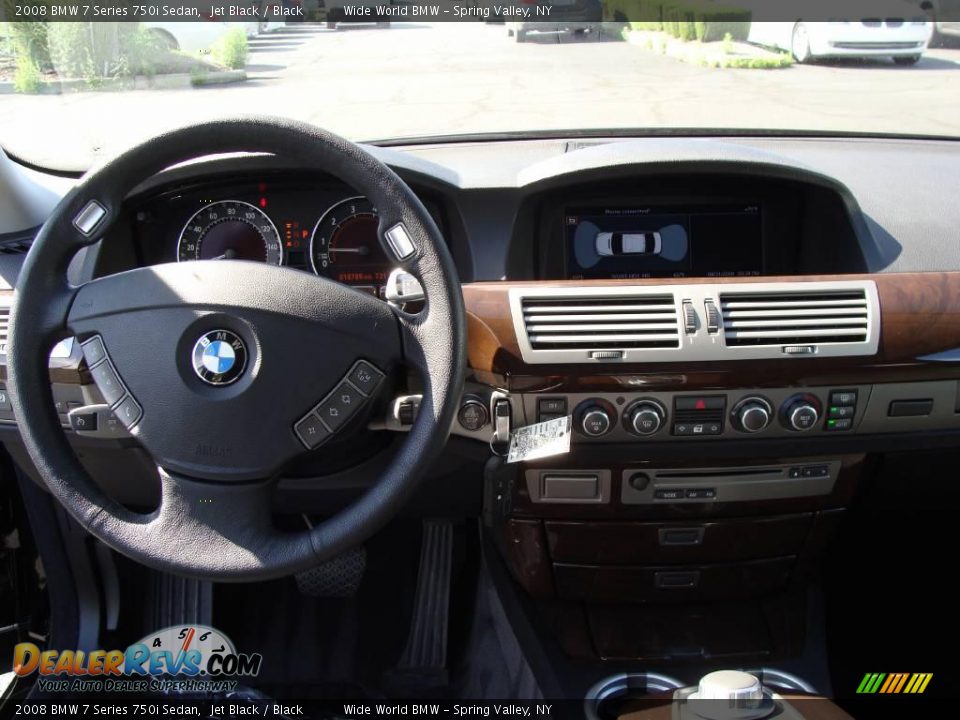 2008 BMW 7 Series 750i Sedan Jet Black / Black Photo #10