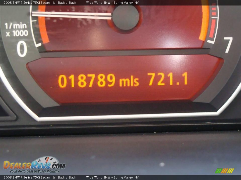 2008 BMW 7 Series 750i Sedan Jet Black / Black Photo #13