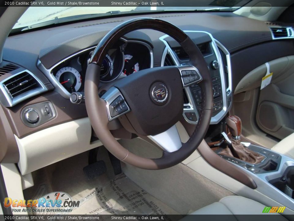 2010 Cadillac SRX V6 Gold Mist / Shale/Brownstone Photo #9