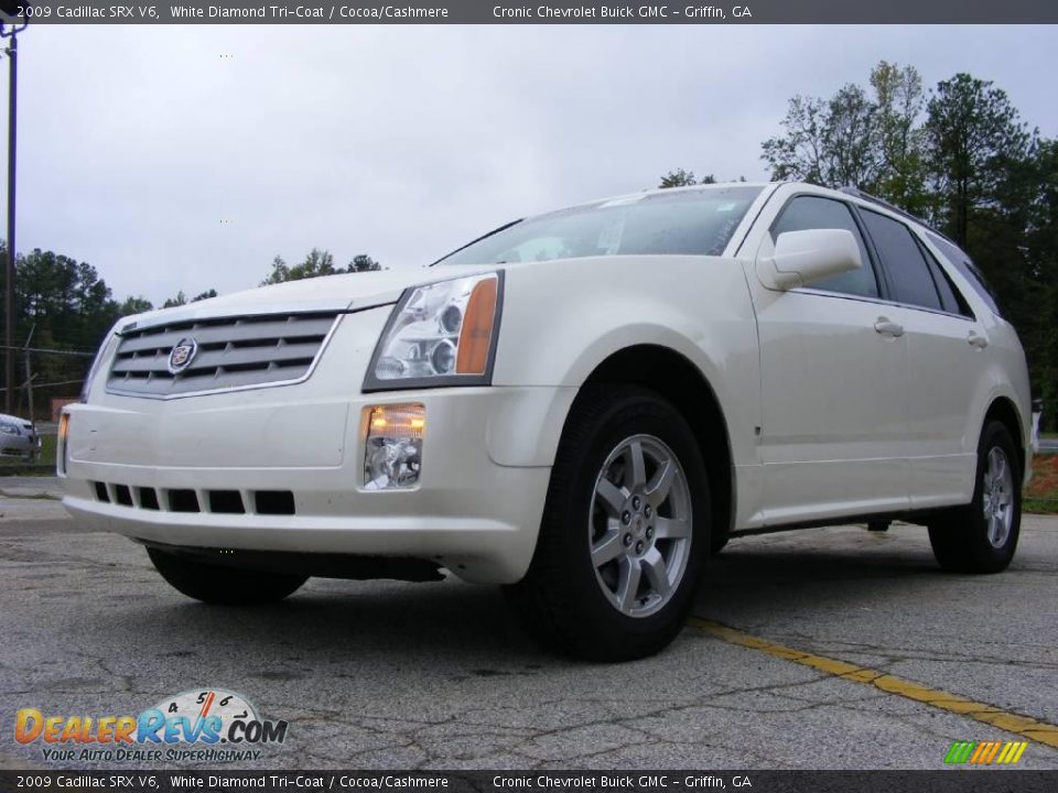 2009 Cadillac SRX V6 White Diamond Tri-Coat / Cocoa/Cashmere Photo #2