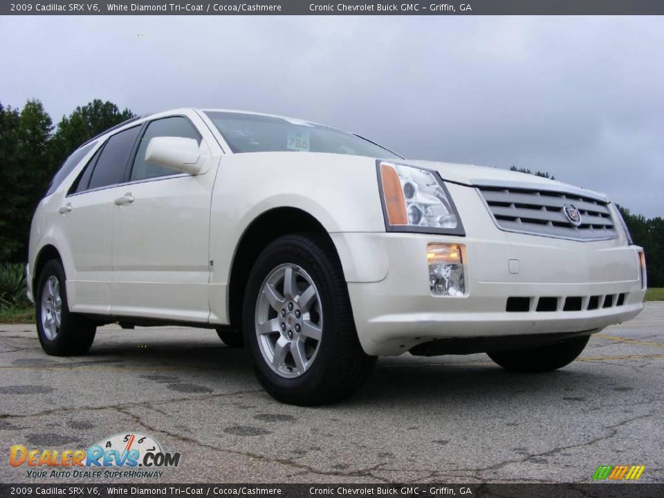 2009 Cadillac SRX V6 White Diamond Tri-Coat / Cocoa/Cashmere Photo #4