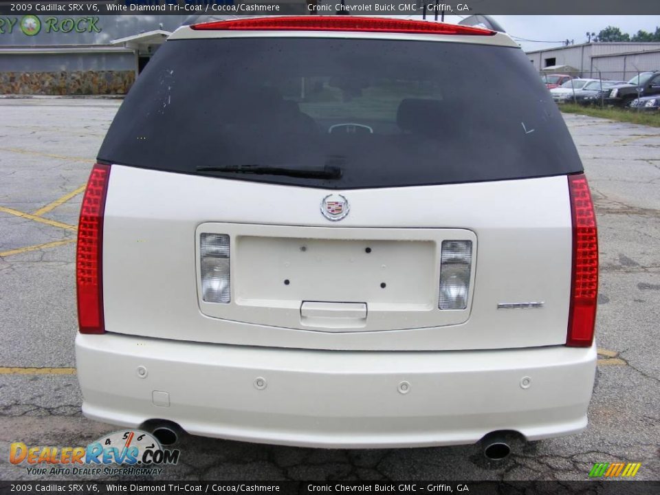 2009 Cadillac SRX V6 White Diamond Tri-Coat / Cocoa/Cashmere Photo #7