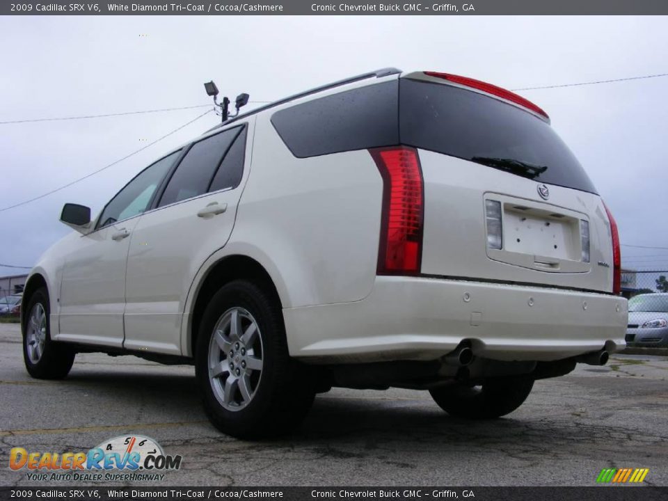 2009 Cadillac SRX V6 White Diamond Tri-Coat / Cocoa/Cashmere Photo #8