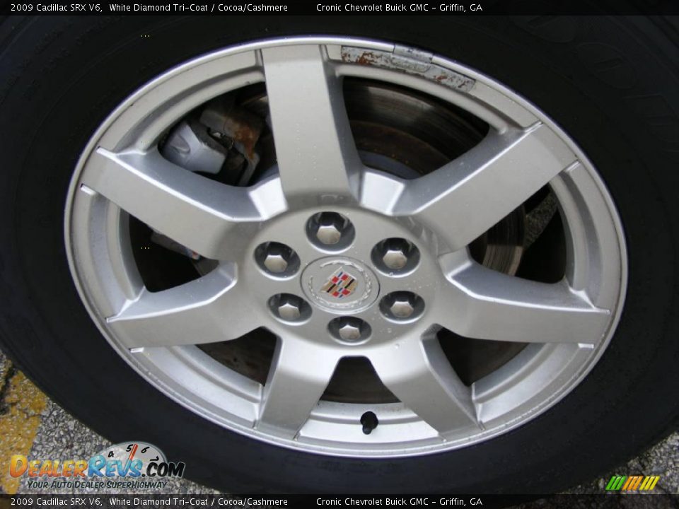 2009 Cadillac SRX V6 White Diamond Tri-Coat / Cocoa/Cashmere Photo #9