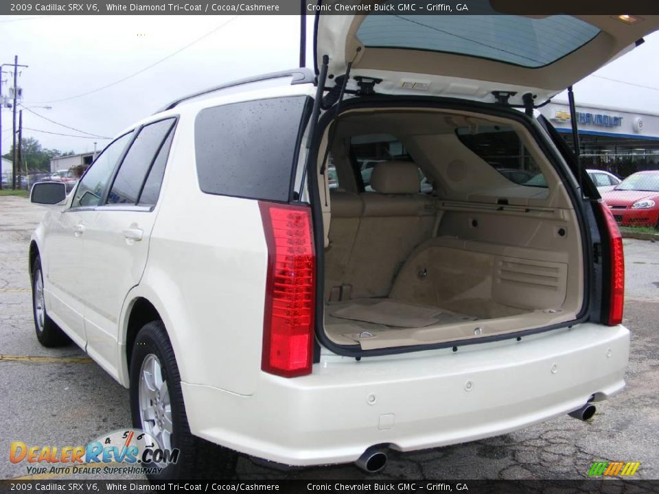 2009 Cadillac SRX V6 White Diamond Tri-Coat / Cocoa/Cashmere Photo #14