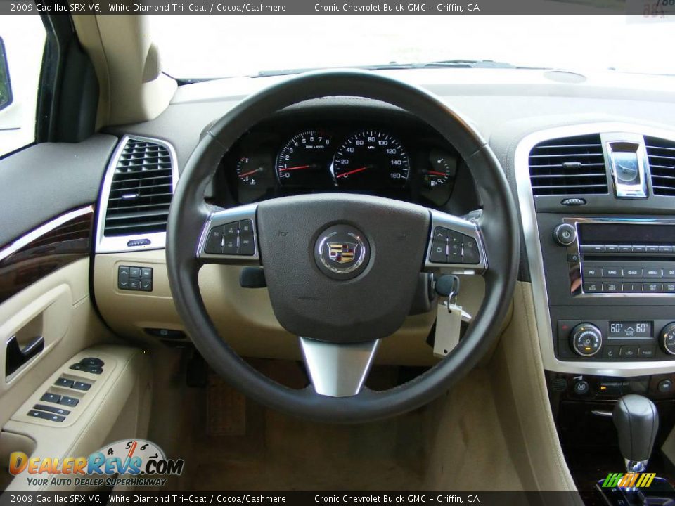 2009 Cadillac SRX V6 White Diamond Tri-Coat / Cocoa/Cashmere Photo #21
