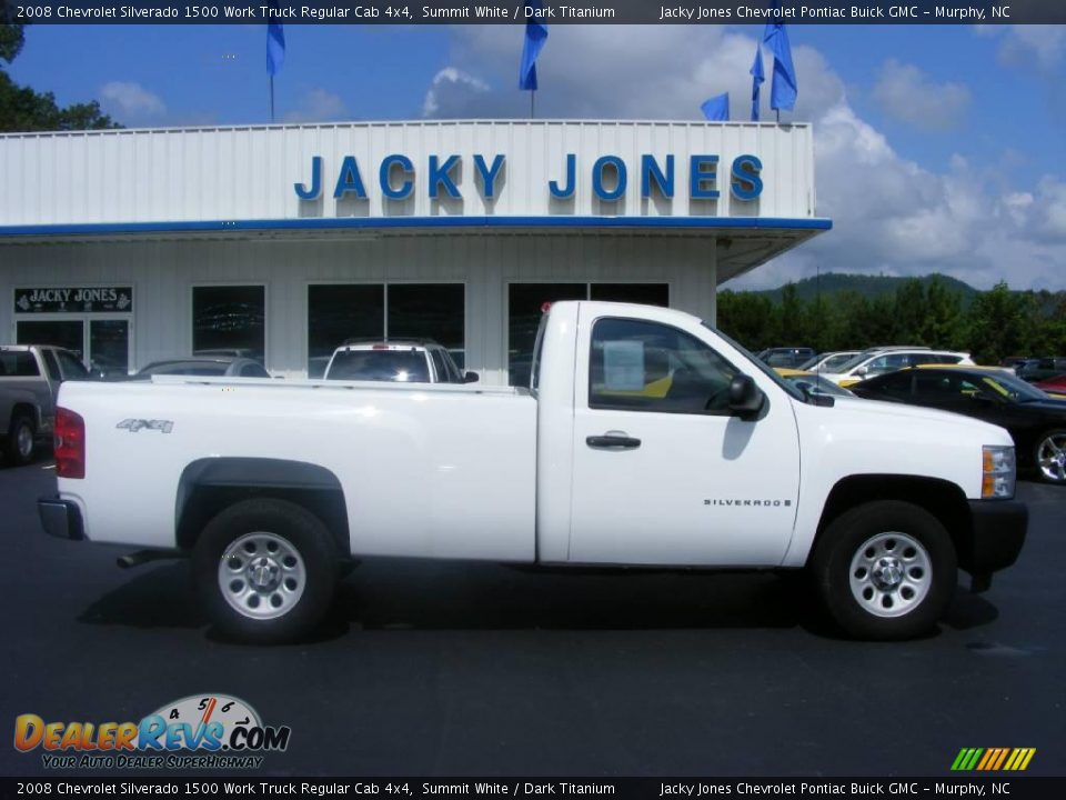 2008 Chevrolet Silverado 1500 Work Truck Regular Cab 4x4 Summit White / Dark Titanium Photo #1