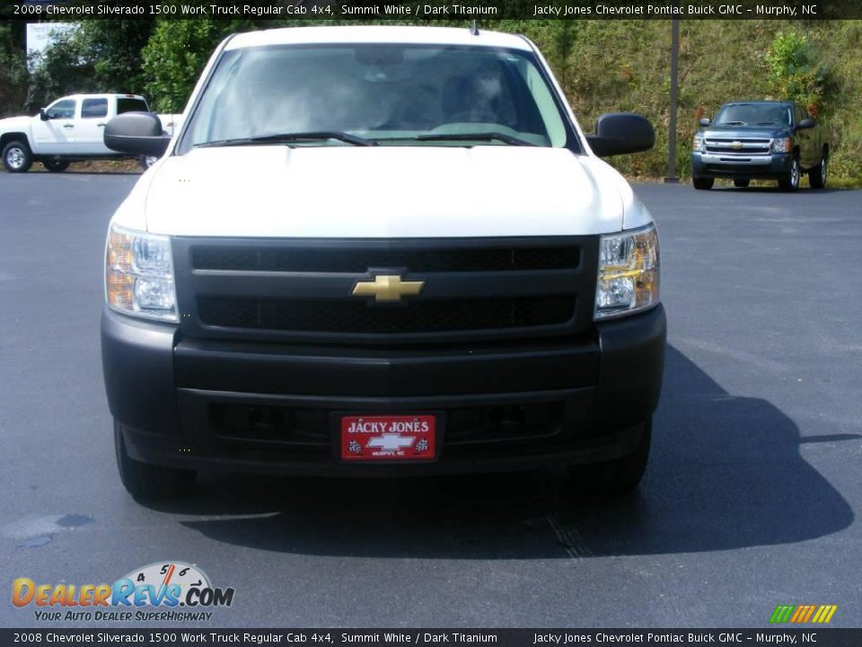 2008 Chevrolet Silverado 1500 Work Truck Regular Cab 4x4 Summit White / Dark Titanium Photo #3