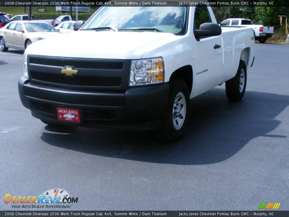 2008 Chevrolet Silverado 1500 Work Truck Regular Cab 4x4 Summit White / Dark Titanium Photo #4