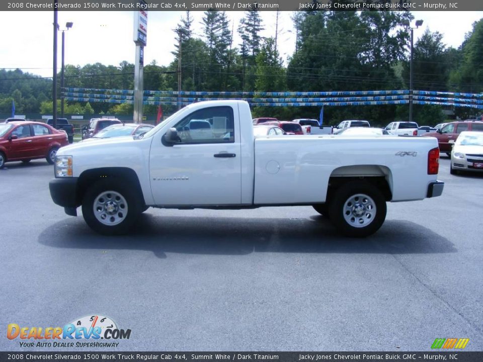 2008 Chevrolet Silverado 1500 Work Truck Regular Cab 4x4 Summit White / Dark Titanium Photo #5