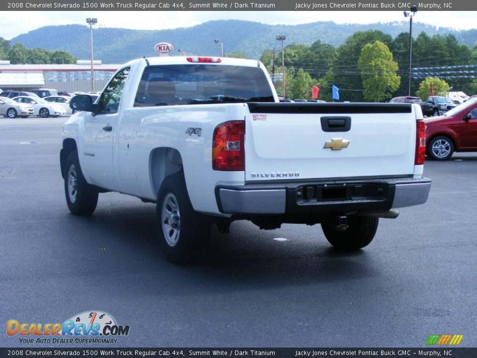 2008 Chevrolet Silverado 1500 Work Truck Regular Cab 4x4 Summit White / Dark Titanium Photo #6
