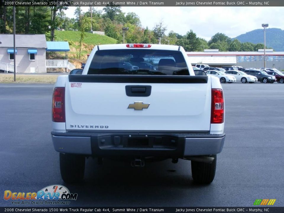 2008 Chevrolet Silverado 1500 Work Truck Regular Cab 4x4 Summit White / Dark Titanium Photo #7
