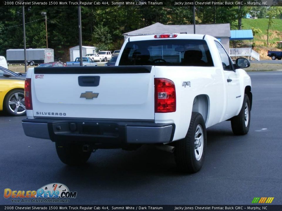 2008 Chevrolet Silverado 1500 Work Truck Regular Cab 4x4 Summit White / Dark Titanium Photo #8