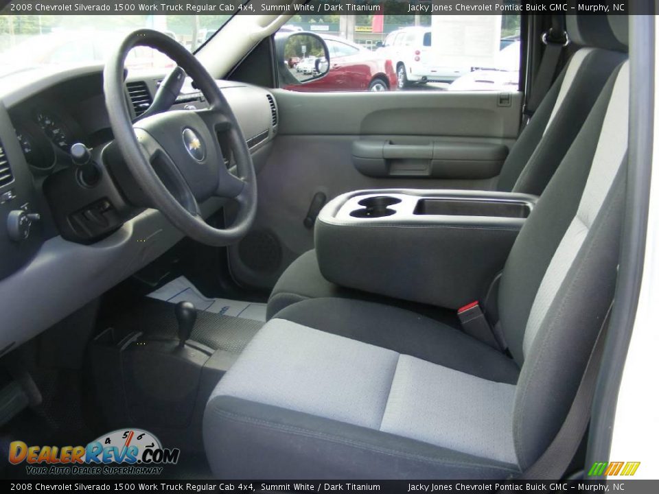 2008 Chevrolet Silverado 1500 Work Truck Regular Cab 4x4 Summit White / Dark Titanium Photo #9