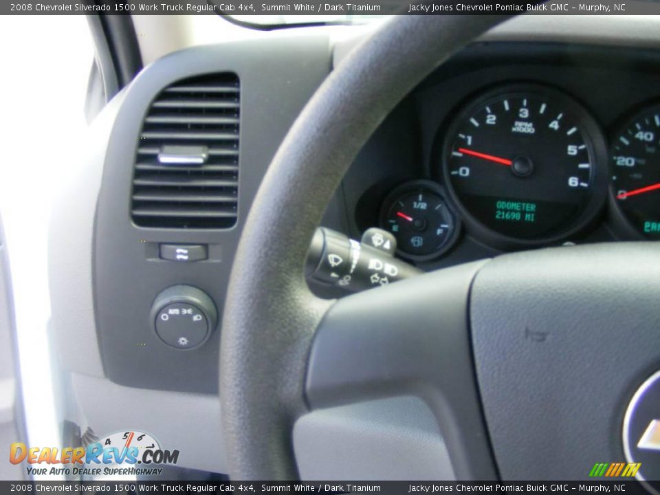 2008 Chevrolet Silverado 1500 Work Truck Regular Cab 4x4 Summit White / Dark Titanium Photo #10