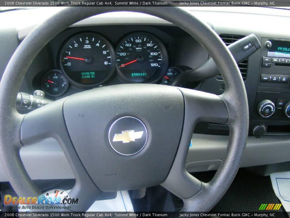2008 Chevrolet Silverado 1500 Work Truck Regular Cab 4x4 Summit White / Dark Titanium Photo #11