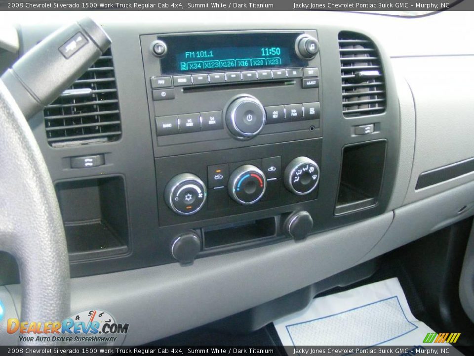 2008 Chevrolet Silverado 1500 Work Truck Regular Cab 4x4 Summit White / Dark Titanium Photo #12