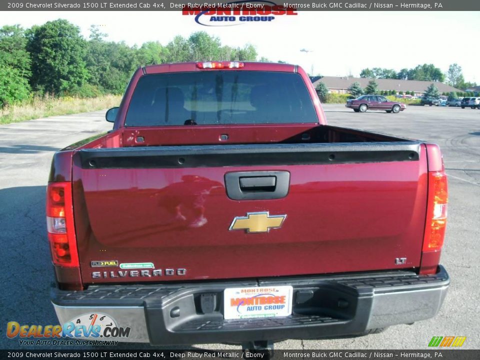 2009 Chevrolet Silverado 1500 LT Extended Cab 4x4 Deep Ruby Red Metallic / Ebony Photo #4