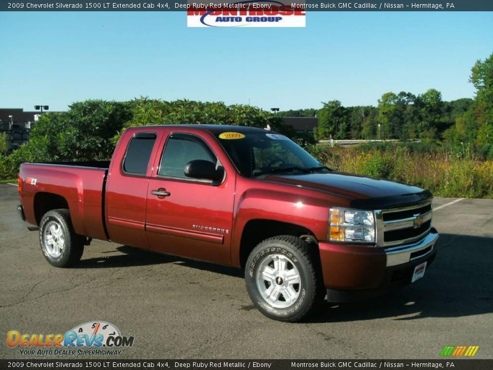 2009 Chevrolet Silverado 1500 LT Extended Cab 4x4 Deep Ruby Red Metallic / Ebony Photo #8