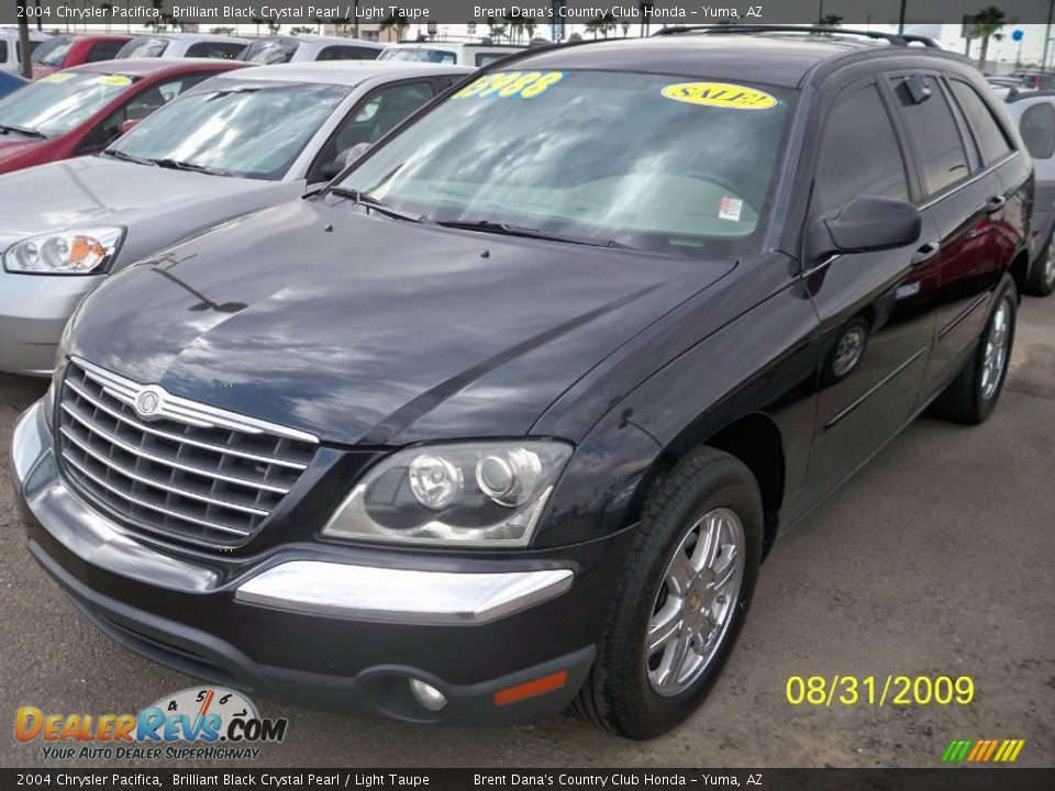 2004 Chrysler Pacifica Brilliant Black Crystal Pearl / Light Taupe Photo #1