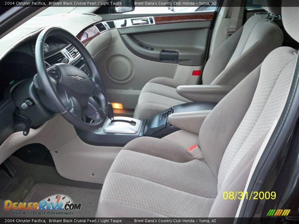2004 Chrysler Pacifica Brilliant Black Crystal Pearl / Light Taupe Photo #7