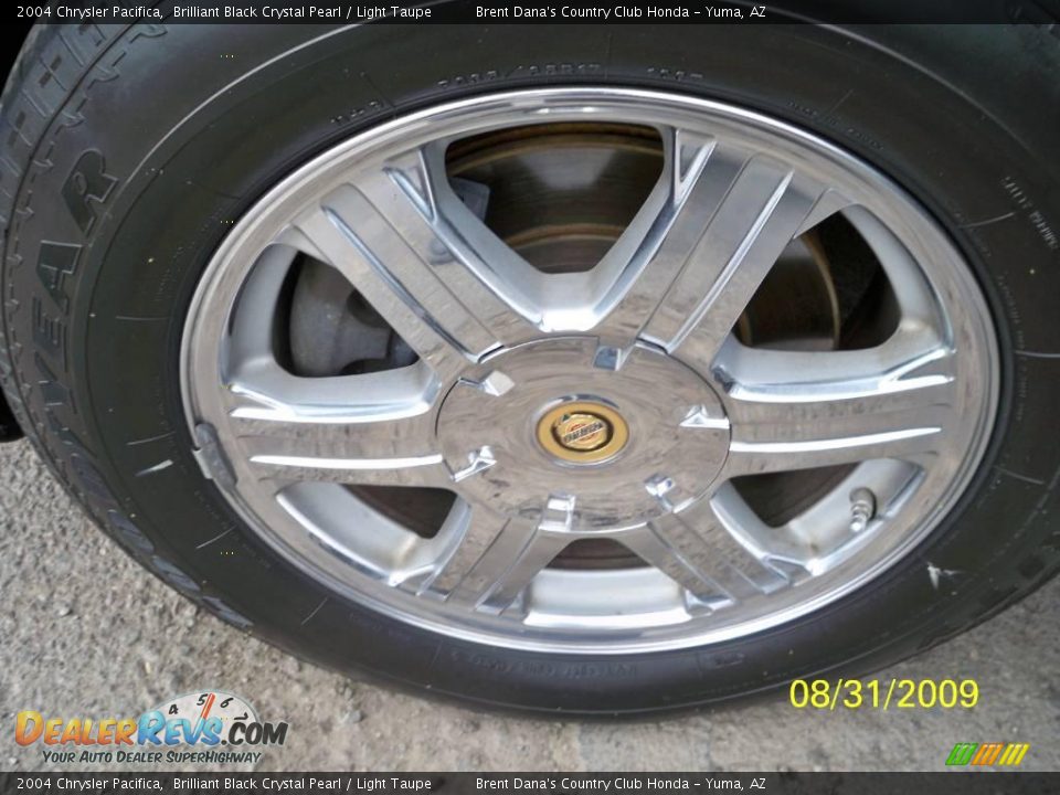 2004 Chrysler Pacifica Brilliant Black Crystal Pearl / Light Taupe Photo #12