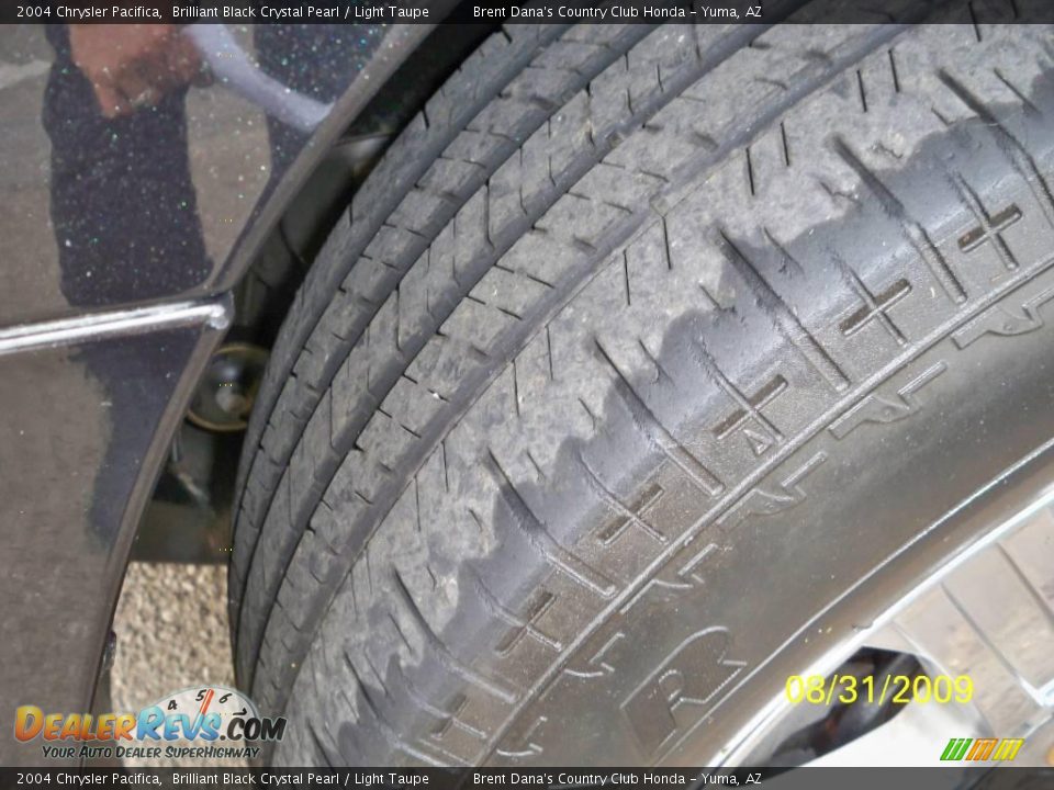 2004 Chrysler Pacifica Brilliant Black Crystal Pearl / Light Taupe Photo #13